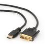 GEMBIRD HDMI to DVI male-male cable with gold-plated connectors,  1.8m, bulk pack (CC-HDMI-DVI-6)