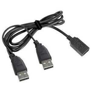 GEMBIRD Dual USB 2.0 A-plug A-socket 3 ft extension cable (CCP-USB22-AMAF-3)