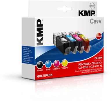 KMP C89V Multipack compatible with Canon PGI-550/ CLI-551 XL (1518,0050)