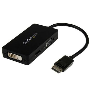 StarTech 3 in 1 DisplayPort Multi Video Adapter Converter - 1080p DP Laptop to HDMI VGA or DVI Monitor or Projector Display (DP2VGDVHD) - video adapter - DisplayPort / HDMI / DVI / VGA - 26.6 m (DP2VGDVHD)
