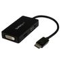 STARTECH Travel A/V adapter: 3-in-1 DisplayPort to VGA DVI or HDMI converter (DP2VGDVHD)