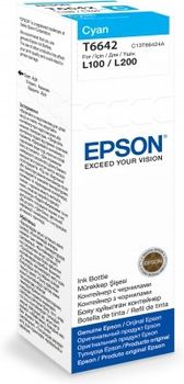 EPSON Ink T6642 Cyan bottle| L100/L200 (C13T66424A)