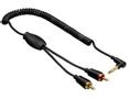 HAMA Audio Kabel 3,5mm Jack-2 Phono 0,75m Vinklet 90° TL