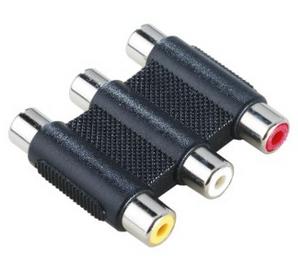 HAMA Adapter 3RCA-3RCA Svart Förläng. 3xhun-3xHona (00122249)