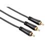 HAMA audiokabel 1xRCA-2xRCA subwooferkabel Gull Svart 7.5m