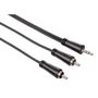 HAMA Kabel Audio 3.5mm-2xRCA Svart 5m