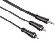 HAMA Kabel Audio 3.5mm-2xRCA Svart 0.75m