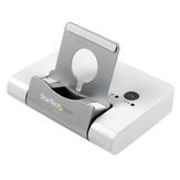 StarTech 3 Port USB 3.0 Hub plus Combo Fast Charge Port (2.1A) with Smartphone / Tablet Stand - hub - 3 porter (ST4300U3C1)