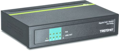 TRENDNET TPE TG50g - Switch - 4 x 10/ 100/ 1000 (PoE+) + 1 x 10/ 100/ 1000 - desktop - PoE+ (TPE-TG50G)