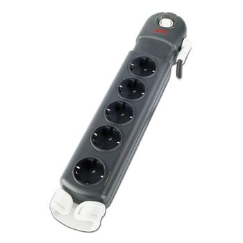 APC Essential Surgearrest PL5B - Surge protector - AC 230 V - output connectors: 5 - 1.8 m cord - Germany - black (PL5B-DE)