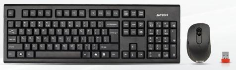 A4TECH V-Track 7100N PADLESS Wireless Desktop Tastatur og mus-sæt Trådløs (A4TKLA41220)