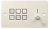 SY Electronics SY KP6V Panel 6 button+volum 147x86 hvit 4xIR/ RS-232,  2xInPorts,  2xRelay TriColor