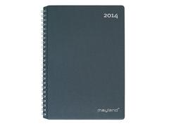 Mayland A5 spiralkalender 2000 uge højformat mørk grå PP 15x21cm