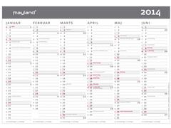 Mayland A5 kontorkalender 0580 moderne 21x15cm