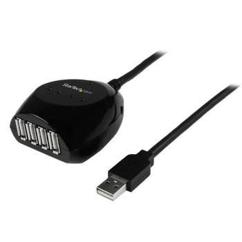 STARTECH 15m USB 2.0 Active Cable with 4 Port Hub (USB2EXT4P15M)