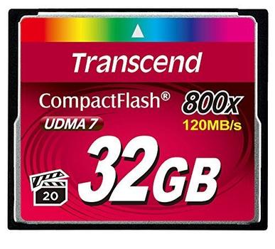 TRANSCEND 32GB CF CARD (800X TYPE I ) . MEM (TS32GCF800)