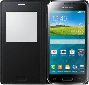SAMSUNG Galaxy S5 Mini S view Cover- Non Punchin (EF-CG800BBEGWW)