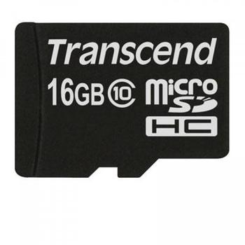 TRANSCEND - Flash memory card - 16 GB - Class 10 - microSDHC (TS16GUSDC10M)