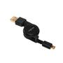 LOGILINK USB Kabel A -> micro B St/St retractable,  0,75m sw (CU0090)