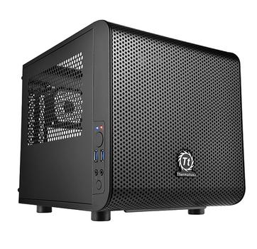 THERMALTAKE Core V1 Mini-ITX Case 2x USB 3.0 and 1x HD Audio I/O connector on top, one preinstalled 200mm fan (CA-1B8-00S1WN-00)