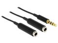 DELOCK Cable audio M 3.5mm - 2xstereo jack F 3.5mm