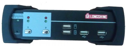 LONGSHINE 2-Port USB KVM Switch DVI/Audio inkl. Ka (LCS-K702D)
