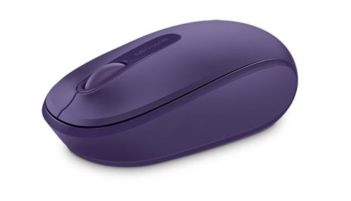 MICROSOFT Wireless Mobile Mouse 1850 - Muis - rechts- en linkshandig - optisch - 3 knoppen - draadloos - 2.4 GHz - USB draadloze ontvanger - pantone paars (U7Z-00044)