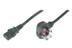 ASSMANN Electronic ASSMANN Power Cord Connection Cable UK angled M(plug)/ IEC C13 F(jack) 1,8m black
