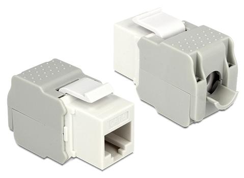 DELOCK Keystone RJ45 Cat6 Buchse (8P/8C) weiß ungeschirmt (86341)