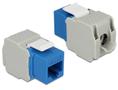 DELOCK UTP Cat6 Keystone modul, RJ45 ho - LSA Cat6, Tool-free blå/grå
