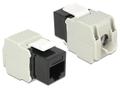 DELOCK Keystone RJ45 Cat6 Buchse (8P/8C) schwarz ungeschirmt
