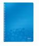 LEITZ notesblok WOW spiral A4 PP linjeret 80 s. m/hul blå