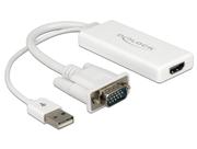Delock video/audio-adapter - HDMI / VGA / USB - 25 cm
