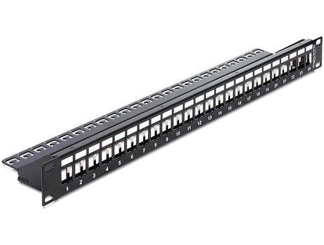 DELOCK 1HE 24 Keystone Ports 19,2 x 14,9mm (43277)