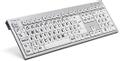 LOGICKEYBOARD XLPrint PC Slim B/W SE PC Silver + Lamp