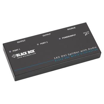 BLACK BOX DVI-D Splitter - 2-Port Audio HDCP (AVSP-DVI1X2)