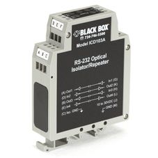 BLACK BOX RS-232 or RS-485 Din Rail Repeater - 15m Factory Sealed (ICD103A)