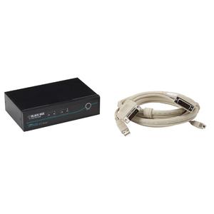 BLACK BOX 2-Port DVI. USB w/ EMULATED USB + CableS Factory Sealed (KV9612A-K)