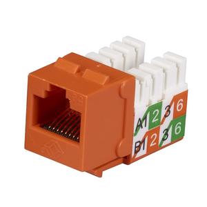 BLACK BOX Jack CAT5e GigaBase2 - Orange 25-pack Factory Sealed (FMT926-R2-25PAK)