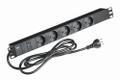 ALINE 19'' strømpanel 5x230 V m. J + 1x230 V m. J Plug