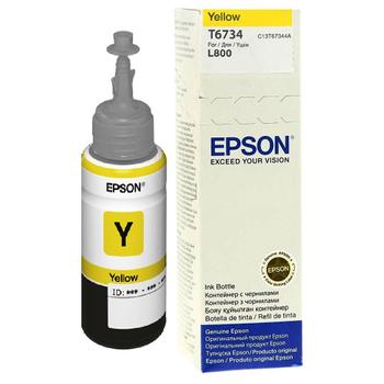 EPSON T6734 - 70 ml - gul - original - påfyllnadsbläck - för L1800, L800, L805, L810, L850 (C13T67344A)