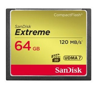 SANDISK CF CARD 64GB EXTREME 120MB/S - 85MB/S WRITE MEM (SDCFXSB-064G-G46)