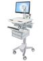 ERGOTRON n StyleView - Cart - open architecture - for LCD display / PC equipment - medical - plastic, aluminium, zinc-plated steel - grey, white, polished aluminium - screen size: up to 24"