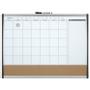 NOBO Combination Board Cork/Magnetic Whiteboard Planner Arched Frame 585x430mm 1903813 DD