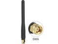 DELOCK ISM 433 MHz Antenna SMA 2.5 dBi Omnidirectional Flexible Rubber