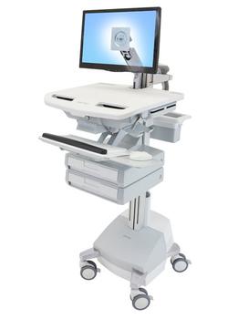 ERGOTRON styleview cart LDC arm 2 drawers SLA powered (SV44-1221-2 $DEL)