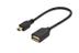 EDNET Adapter cable miniUSB B /USB A M/F 0,2 m black premium