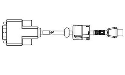 ZEBRA QLn Serial Cable PC-DB9 (with strain relief) (P1031365-053)