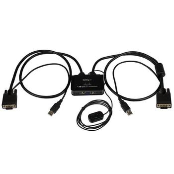 STARTECH 2 Port USB VGA Cable KVM Switch - USB Powered with Remote Switch	 (SV211USB)