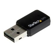 STARTECH StarTech.com USB 2.0 AC600 Mini Dual Band Wireless-AC Network Adapter - 1T1R 802.11ac WiFi Adapter - 2.4GHz / 5GHz USB Wireless (USB433WACDB) - Netzwerkadapter - USB 2.0 - Wi-Fi 5 - Schwarz